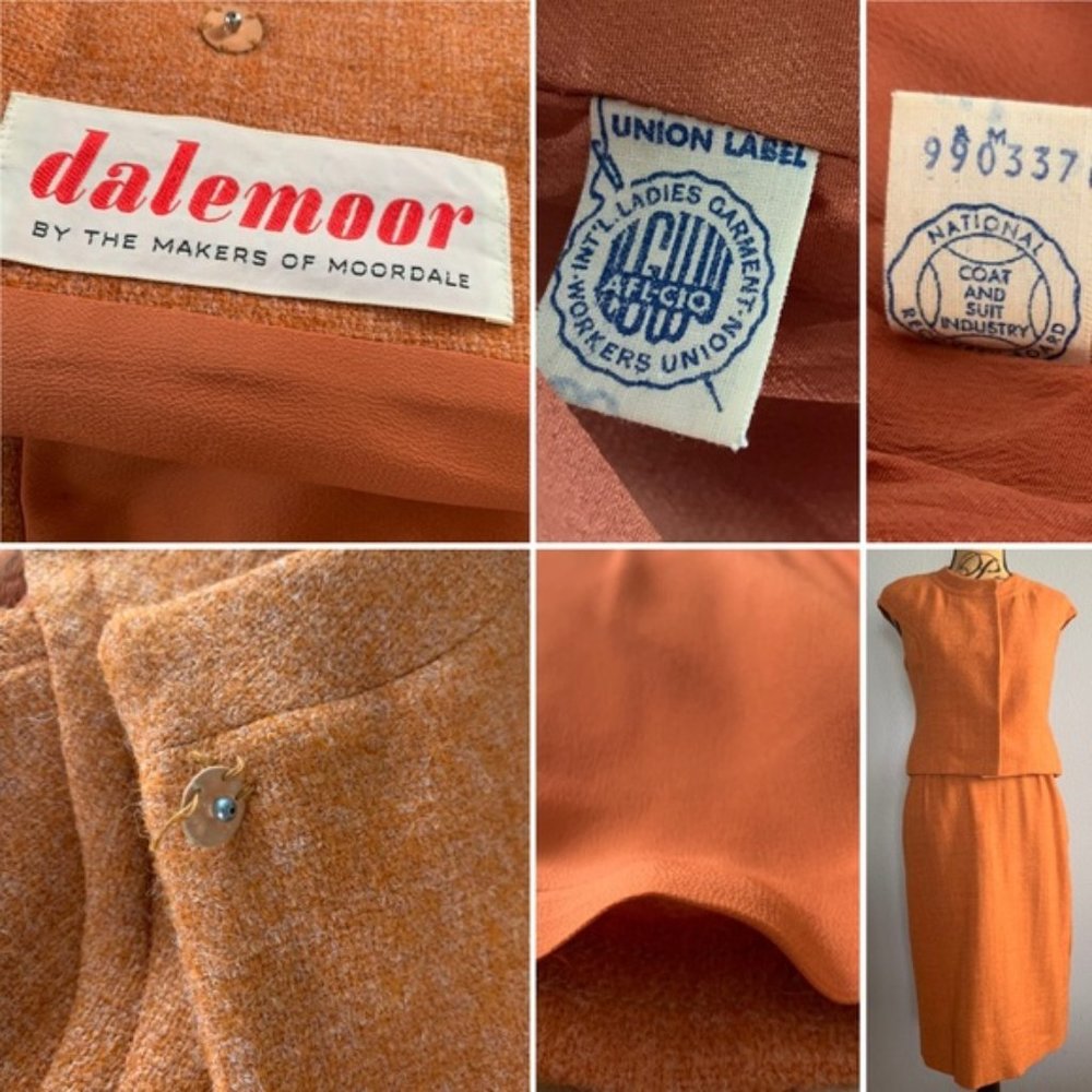 1950s Dalemoor MCM Skirt Set in Amber - Picture 10 of 11